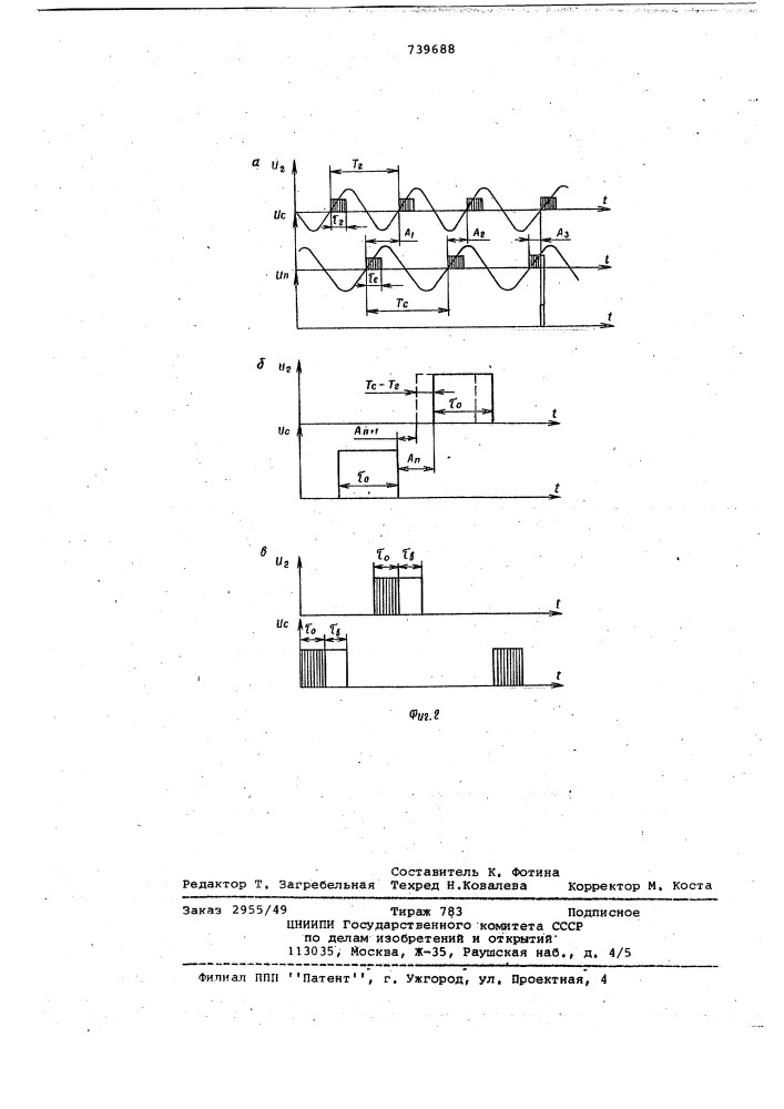 Импульсный синхронизатор (патент 739688)