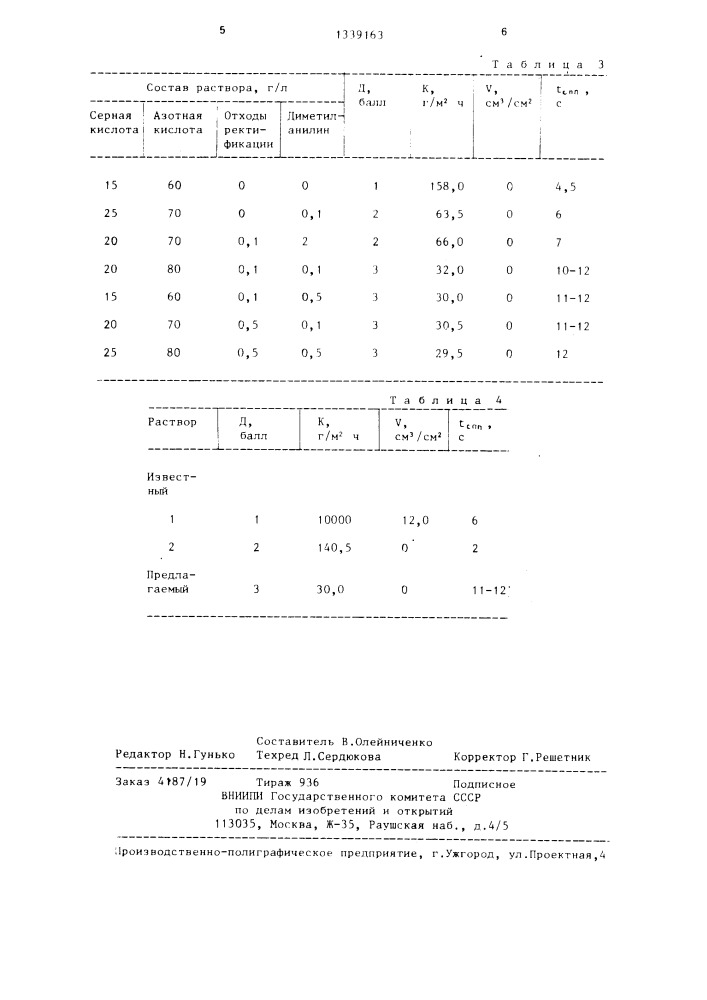 Раствор для травления меди и медных сплавов (патент 1339163)