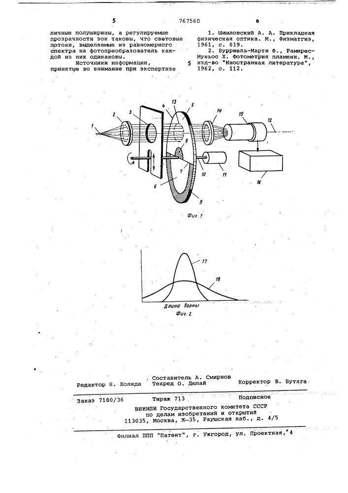Оптический спектрометр (патент 767560)
