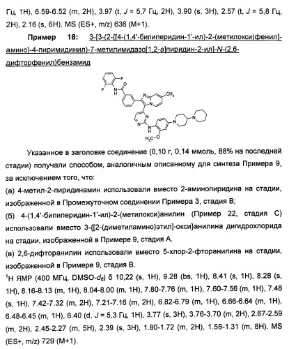 Имидазопиридиновые ингибиторы киназ (патент 2469036)