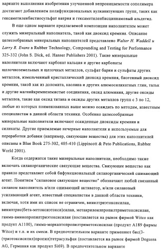 Эластомерные композиции и их использование в пневматической диафрагме, такой как внутренняя оболочка шины или камера для пневматической шины (патент 2327578)
