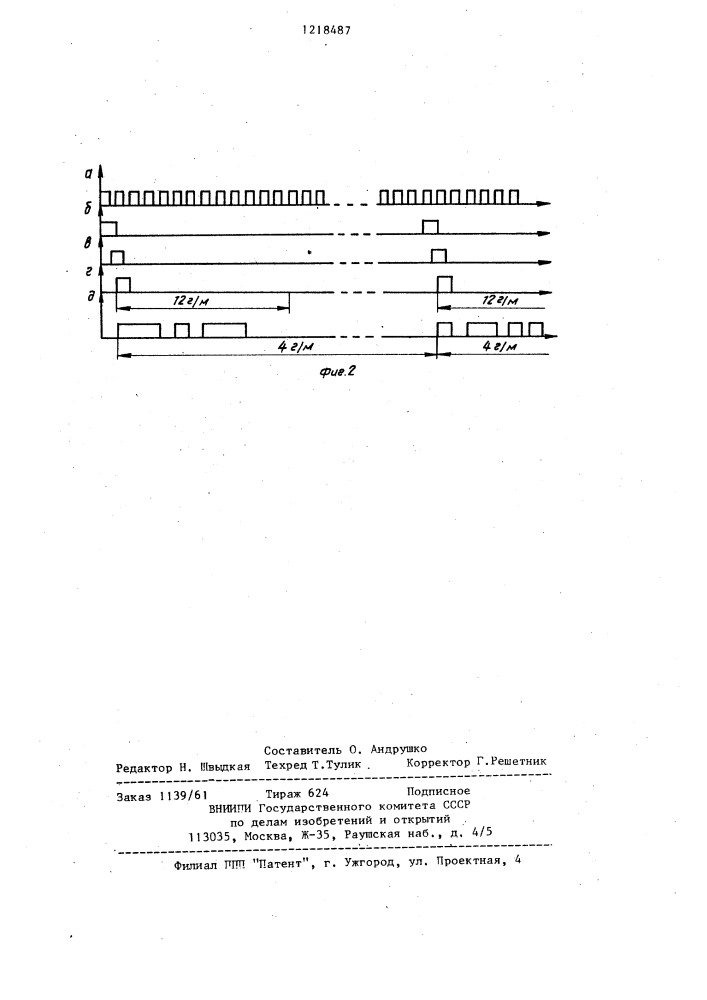 Формирователь кода морзе (патент 1218487)