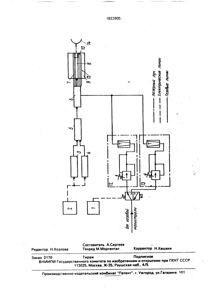 Лазерная медицинская эндоскопическая установка (патент 1822805)