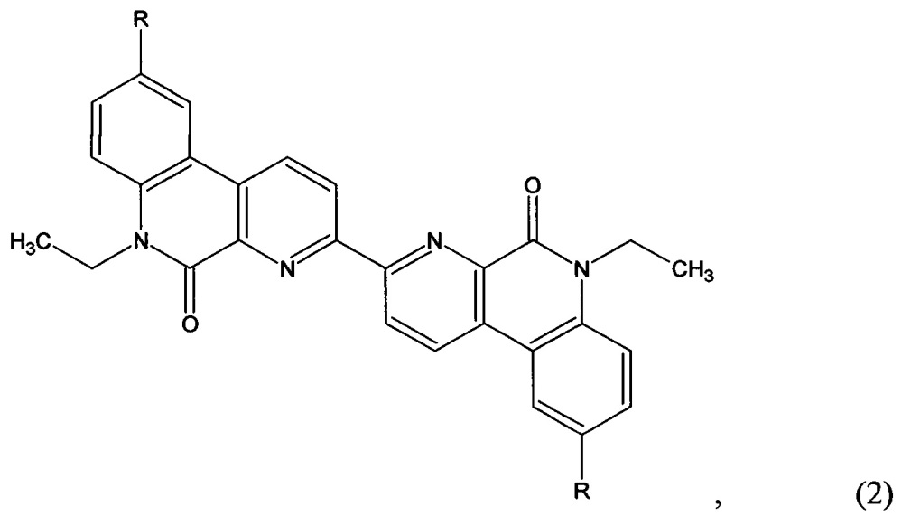 N,n’-диэтил- n,n’-ди(2-бром-4-r-фенил)диамиды 2,2’-бипиридил-6,6’-дикарбоновой кислоты и способ их получения, циклизация полученных амидов с образованием 6,6’-диэтил-9,9’-диr-дибензо[f]-1,7-нафтиридин-5,5’(6н,6’h)-дионов (патент 2647578)
