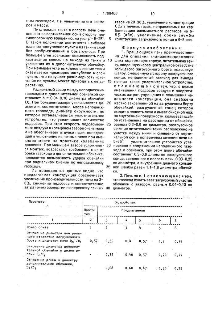 Вращающаяся печь (патент 1788406)