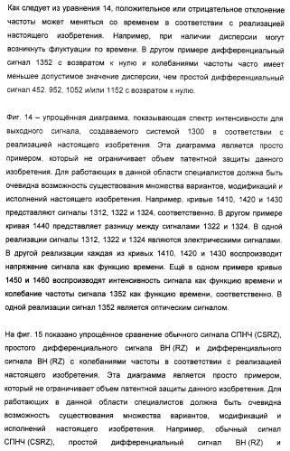 Система и способ для создания оптических сигналов с возвратом к нулю и дифференциальным двухфазным смещением (патент 2372725)