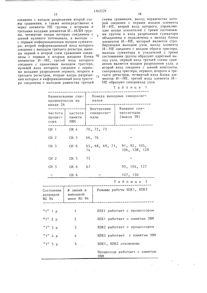 Устройство для сопряжения процессора с памятью (патент 1363229)