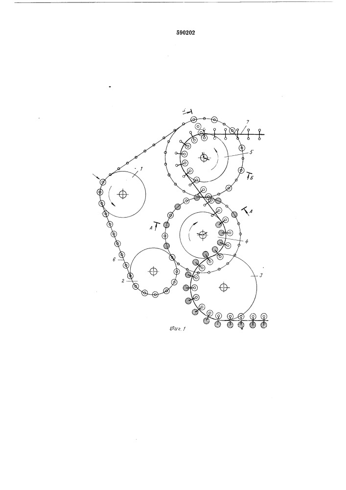 Роторно-конвейерная машина (патент 590202)