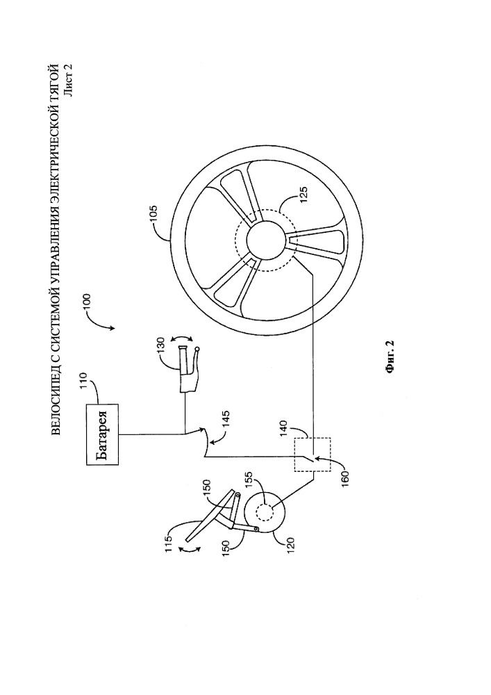Велосипед с системой управления электрической тягой (патент 2667438)