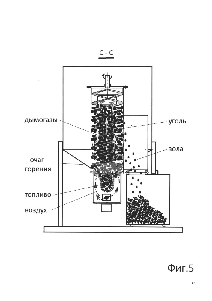 Способ газификации твердых видов топлива в газогенераторе и устройство реактора для осуществления способа (патент 2641270)
