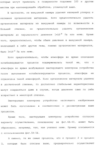 Эмитирующее электроны устройство, источник электронов и устройство отображения с использованием такого устройства и способы изготовления их (патент 2331134)