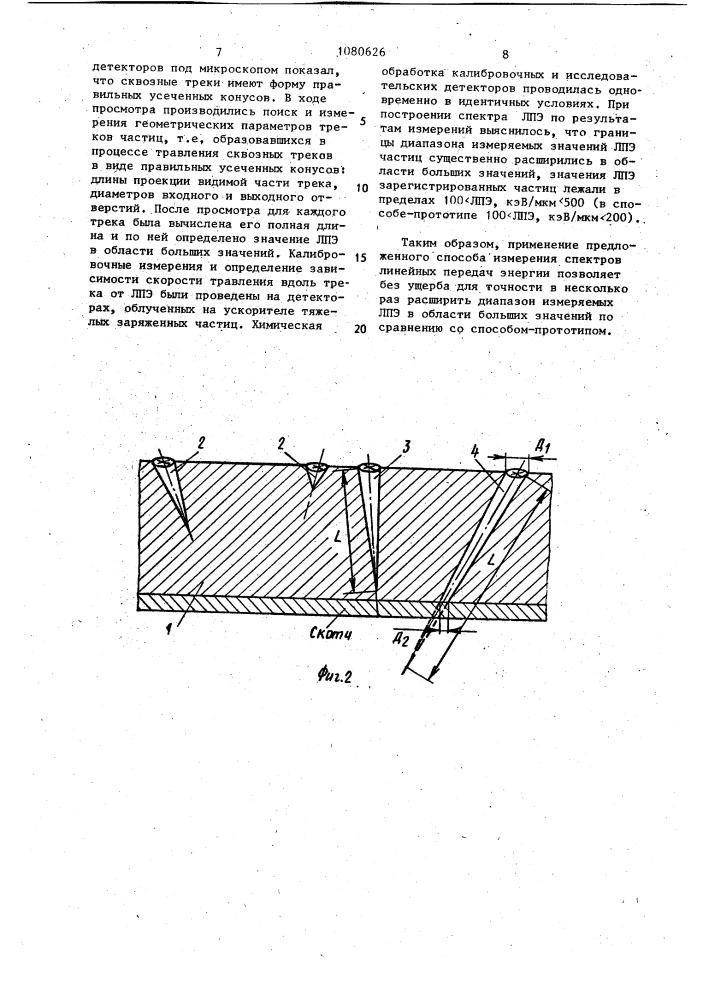 Способ измерения спектров линейных передач энергии тяжелых заряженных частиц (патент 1080626)