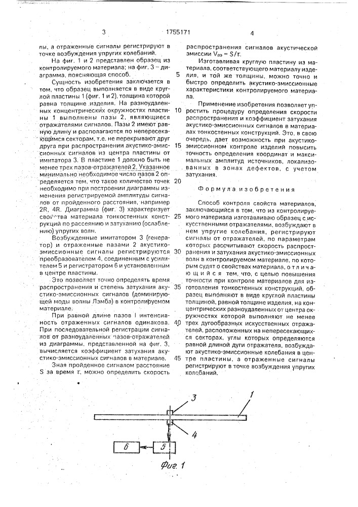 Способ контроля свойств материалов (патент 1755171)