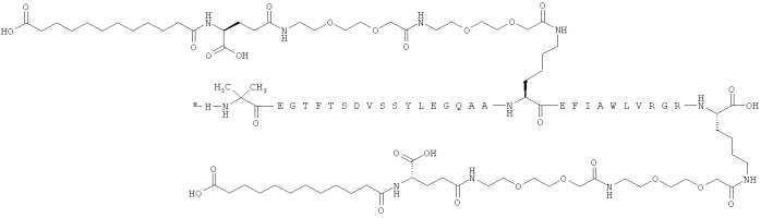 Дважды ацилированные производные glp-1 (патент 2559540)