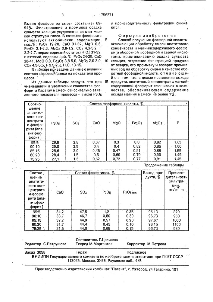 Способ получения фосфорной кислоты (патент 1756271)