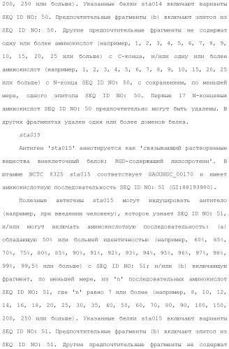 Композиции для иммунизации против staphylococcus aureus (патент 2508126)