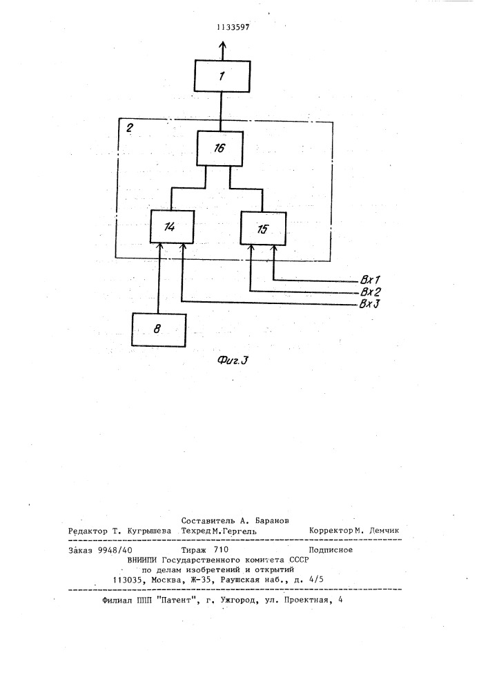 Устройство для формирования адресов операндов процессора быстрого преобразования фурье (патент 1133597)