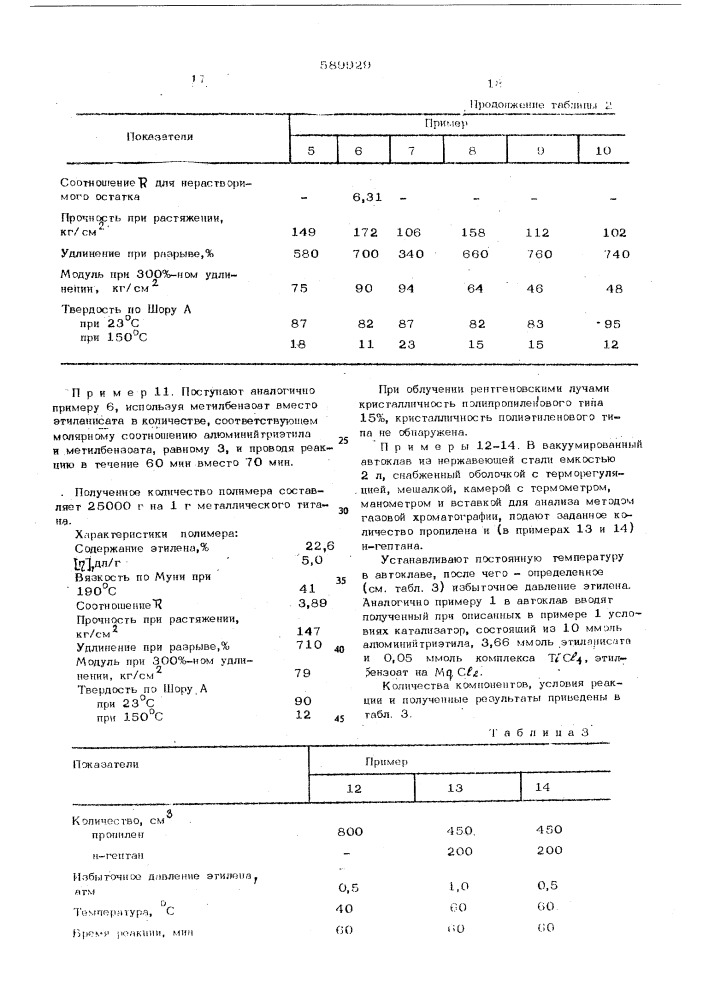 Способ получения каучукоподобных сополимеров (патент 589929)