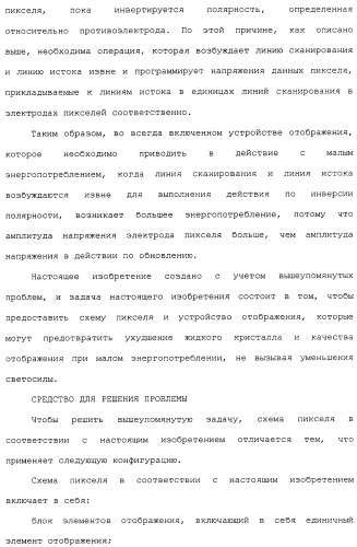 Схема пикселя и устройство отображения (патент 2487422)