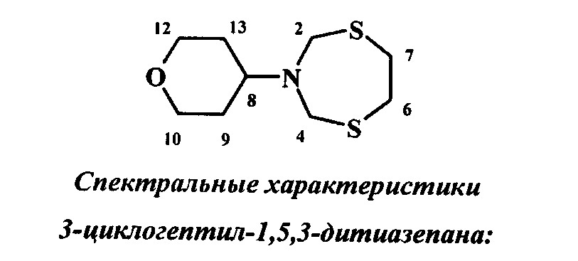 Способ получения n-циклоалкилзамещенных 1,5,3-дитиазепанов (патент 2664654)