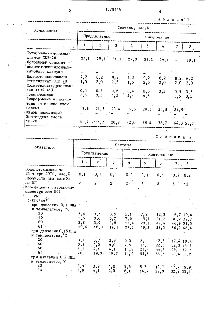 Герметизирующая композиция (патент 1578156)