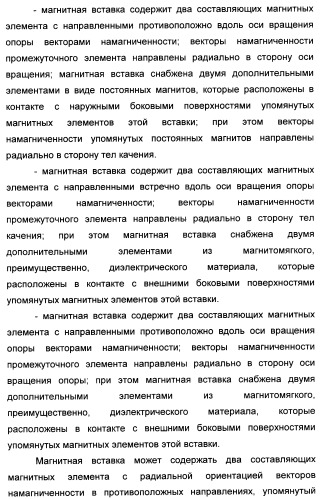 Способ магнитной разгрузки тел качения от действия центробежных сил в опорах вращения и опора вращения для его осуществления (варианты) (патент 2348839)