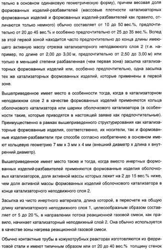 Способ длительного проведения гетерогенно катализированного частичного окисления в газовой фазе пропена в акриловую кислоту (патент 2374218)