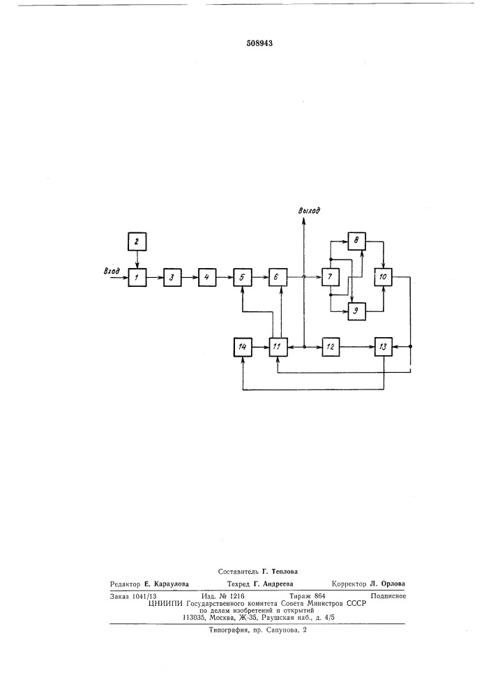 Устройство для приема частотно-импульсно-модулированных сигналов (патент 508943)