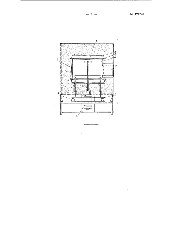 Лабораторная электропечь для исследования процесса выпечки хлебобулочных и кондитерских изделий (патент 121726)