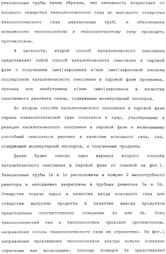 Многотрубный реактор, способ каталитического окисления в паровой фазе с использованием многотрубного реактора и способ пуска многотрубного реактора (патент 2309794)