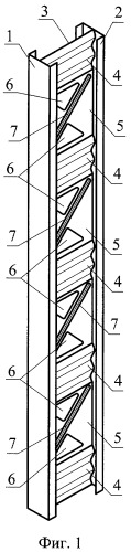 Металлическая колонна с комбинированной стенкой (патент 2386760)