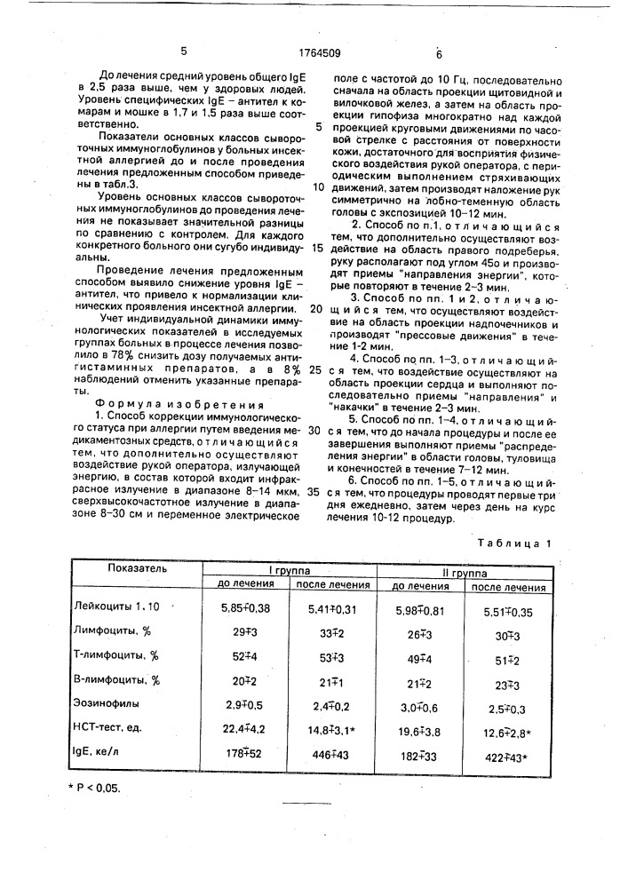 Способ джуны коррекции иммунологического статуса при аллергии (патент 1764509)