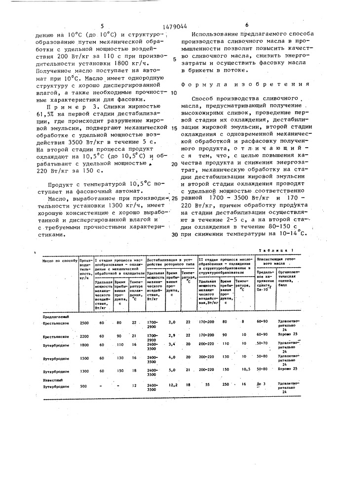 Способ производства сливочного масла (патент 1479044)