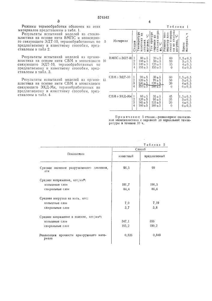 Способ термообработки оболочки из композиционного эпоксипластика (патент 574342)