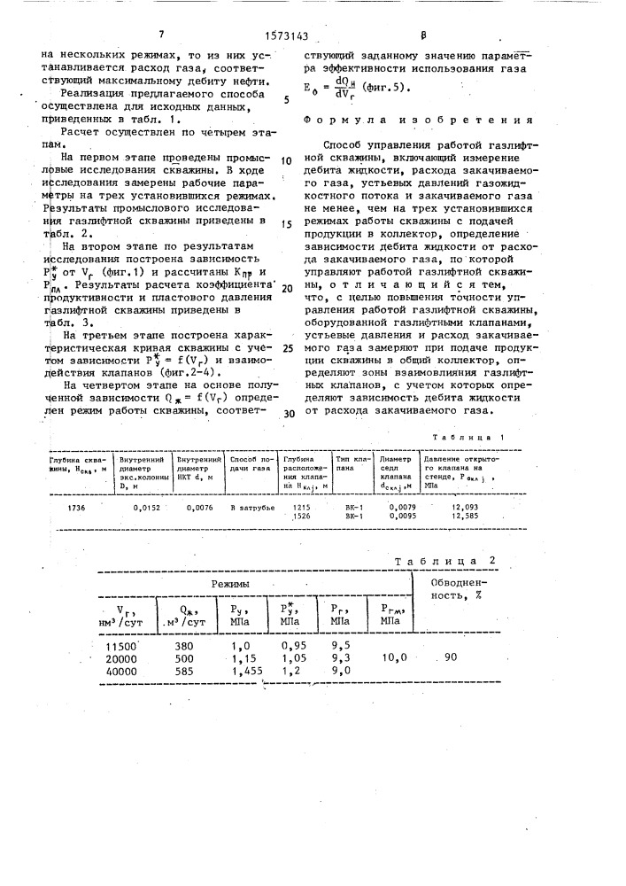 Способ управления работой газлифтной скважины (патент 1573143)