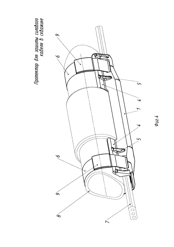 Протектор для защиты силового кабеля в скважине (патент 2627523)