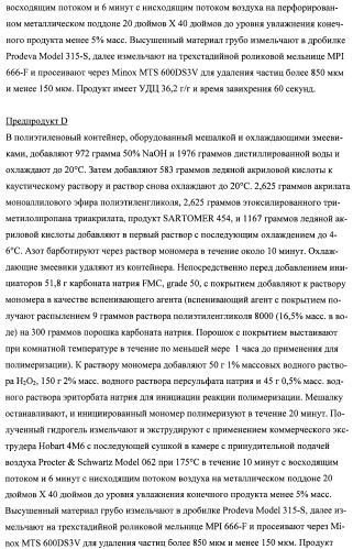 Впитывающие изделия, содержащие впитывающие материалы, проявляющие свойства отбухания/ вторичного набухания (патент 2490029)