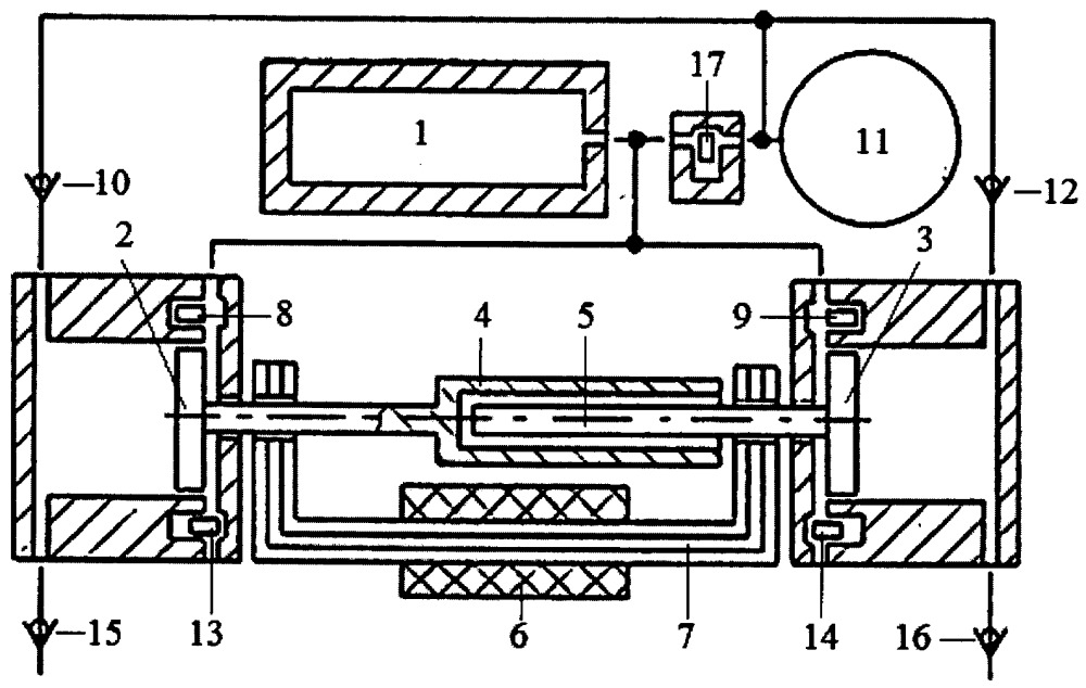 Способ преобразования тепловой энергии в электроэнергию двухцилиндровым свободнопоршневым энергомодулем с оппозитным движением поршней, линейным электрогенератором и теплообменником (патент 2652092)