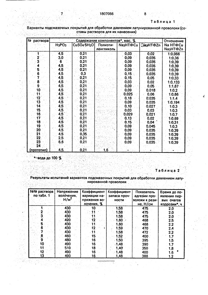 Раствор для нанесения подсмазочного покрытия на металлическую поверхность (патент 1807086)