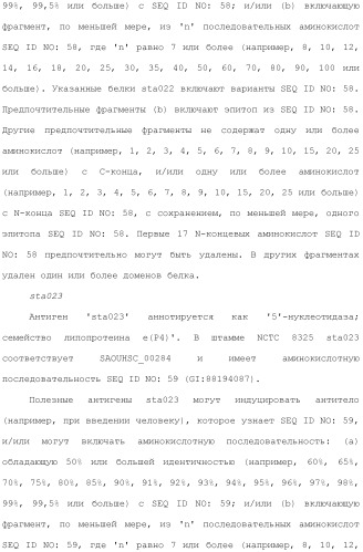 Композиции для иммунизации против staphylococcus aureus (патент 2508126)