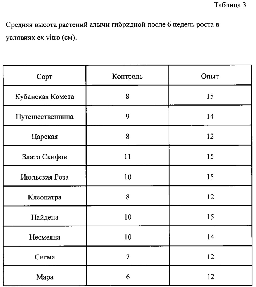 Способ клонального микроразмножения алычи in vitro (патент 2652953)
