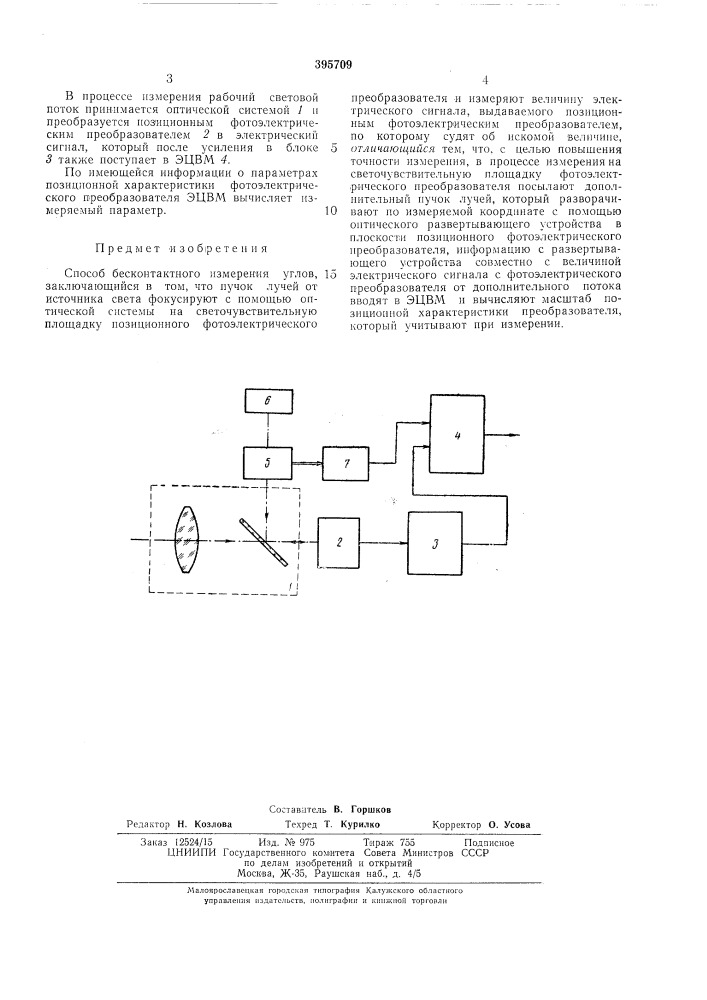 Способ бесконтактного измерения углов (патент 395709)