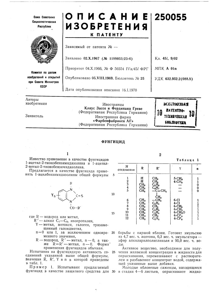 Патент ссср  250055 (патент 250055)