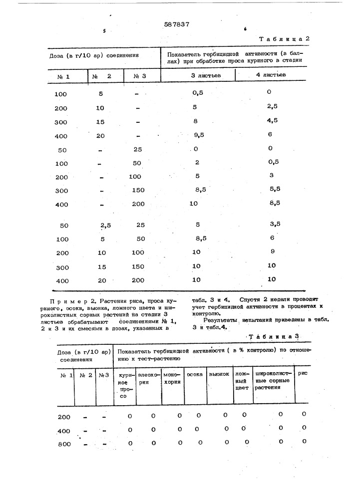 Гербицидная композиция (патент 587837)