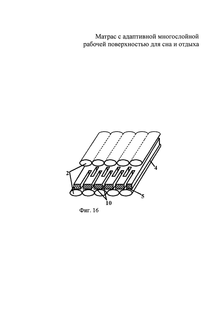 Матрас с адаптивной многослойной рабочей поверхностью для сна и отдыха (патент 2656792)
