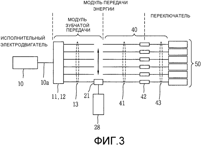 Общая исполнительная система с множеством переключателей для распределительного устройства (патент 2537842)
