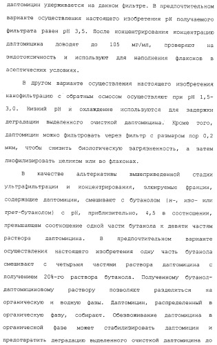 Способ очистки липопептида (варианты), антибиотическая композиция на основе очищенного липопептида (варианты) (патент 2311460)