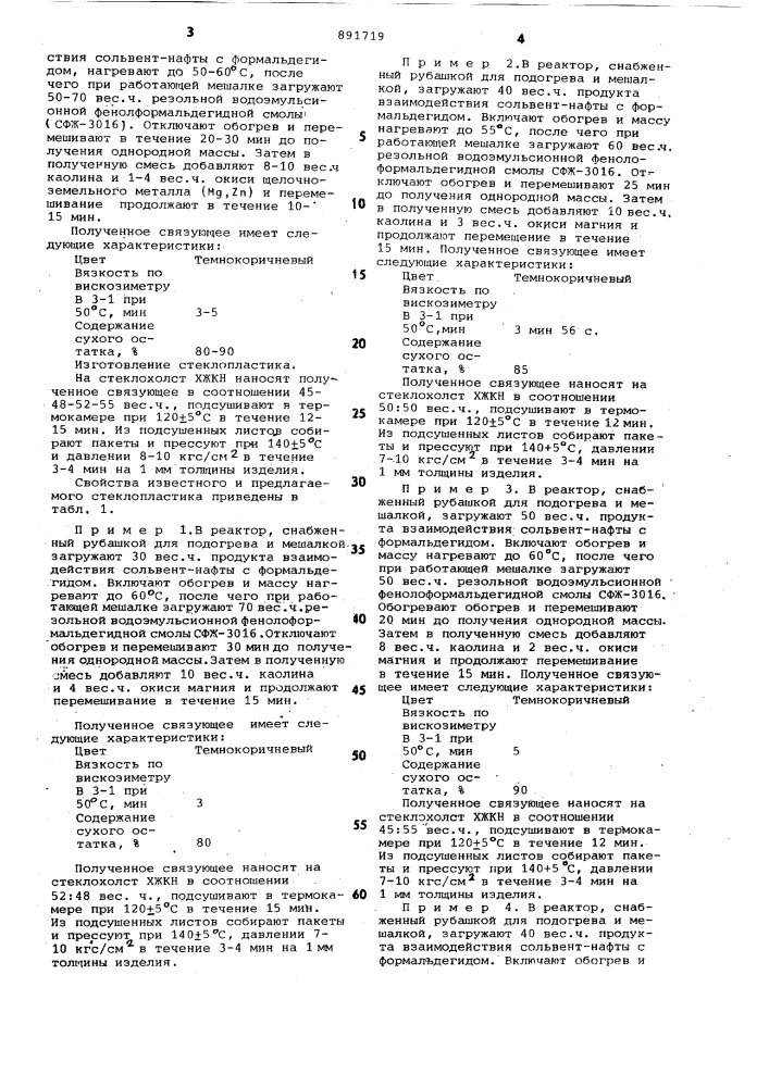 Стеклопластик (патент 891719)