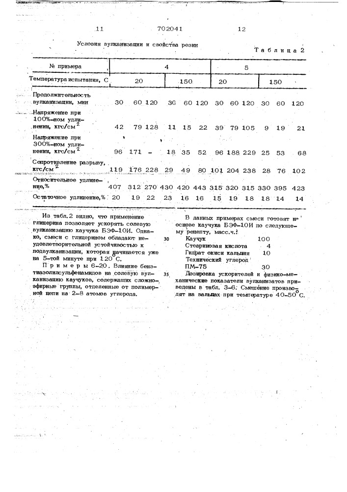 Резиновая смесь (патент 702041)