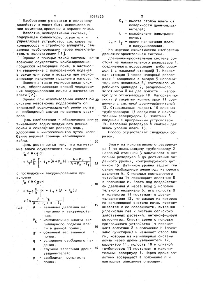 Способ мелиорации почв (патент 1055820)